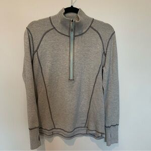 Eddie Bauer Women’s Gray Half-Zip Sweater
 Size L